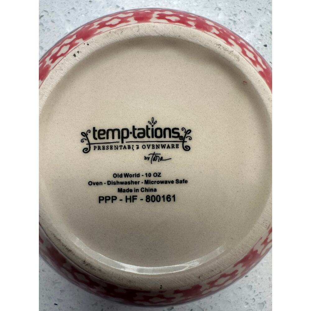 Temp-tations by Tara OLD WORLD RED 10oz Ovenware Serving Bowl - Picture 4 of 4